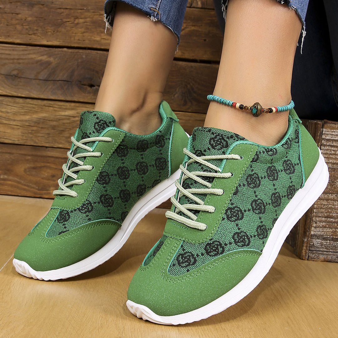 Damen Sneakers mit floralen Mustern und atmungsaktiver Oberfläche EB