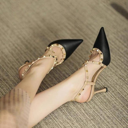 Damen Slingback-Pumps mit dekorativen Schmuckdetails EB