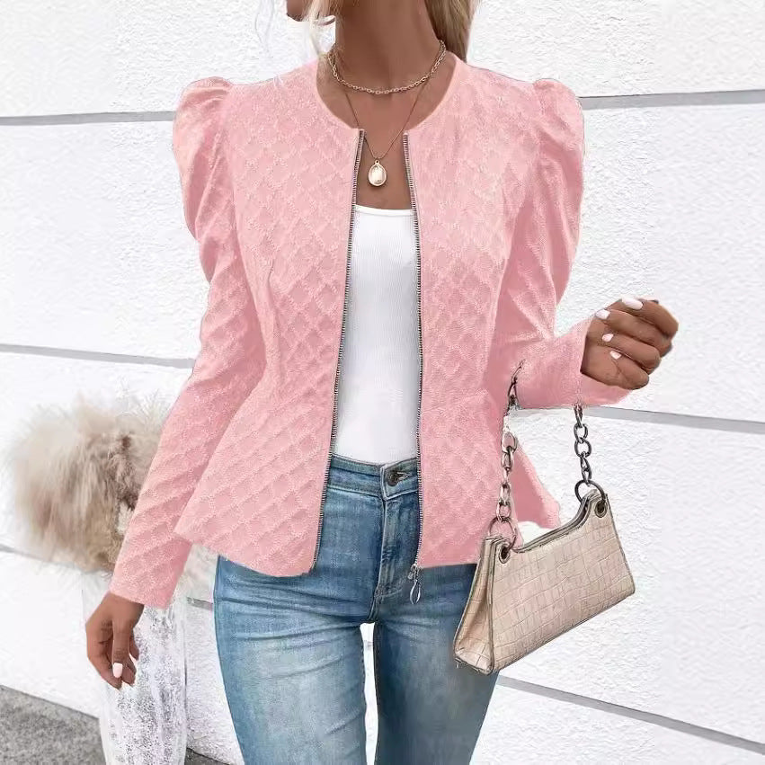 Damen modischer Blazer mit Puffärmeln EB