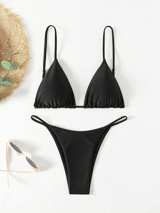 Damen Bikini-Set mit verspieltem Tie-Dye-Muster EB