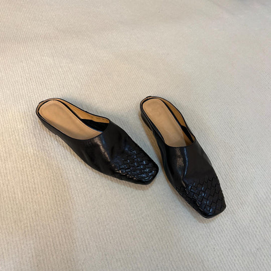 Damen Mules mit geflochtenem Design und bequemer Sohle EB