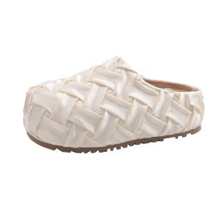 Damen Komfortable Clogs mit geflochtenem Obermaterial EB