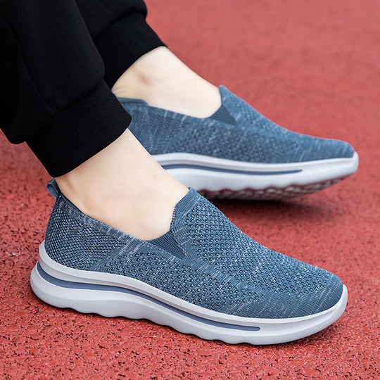 Damen Komfortable Slip-On Sneakers mit atmungsaktivem Strickoberteil EB