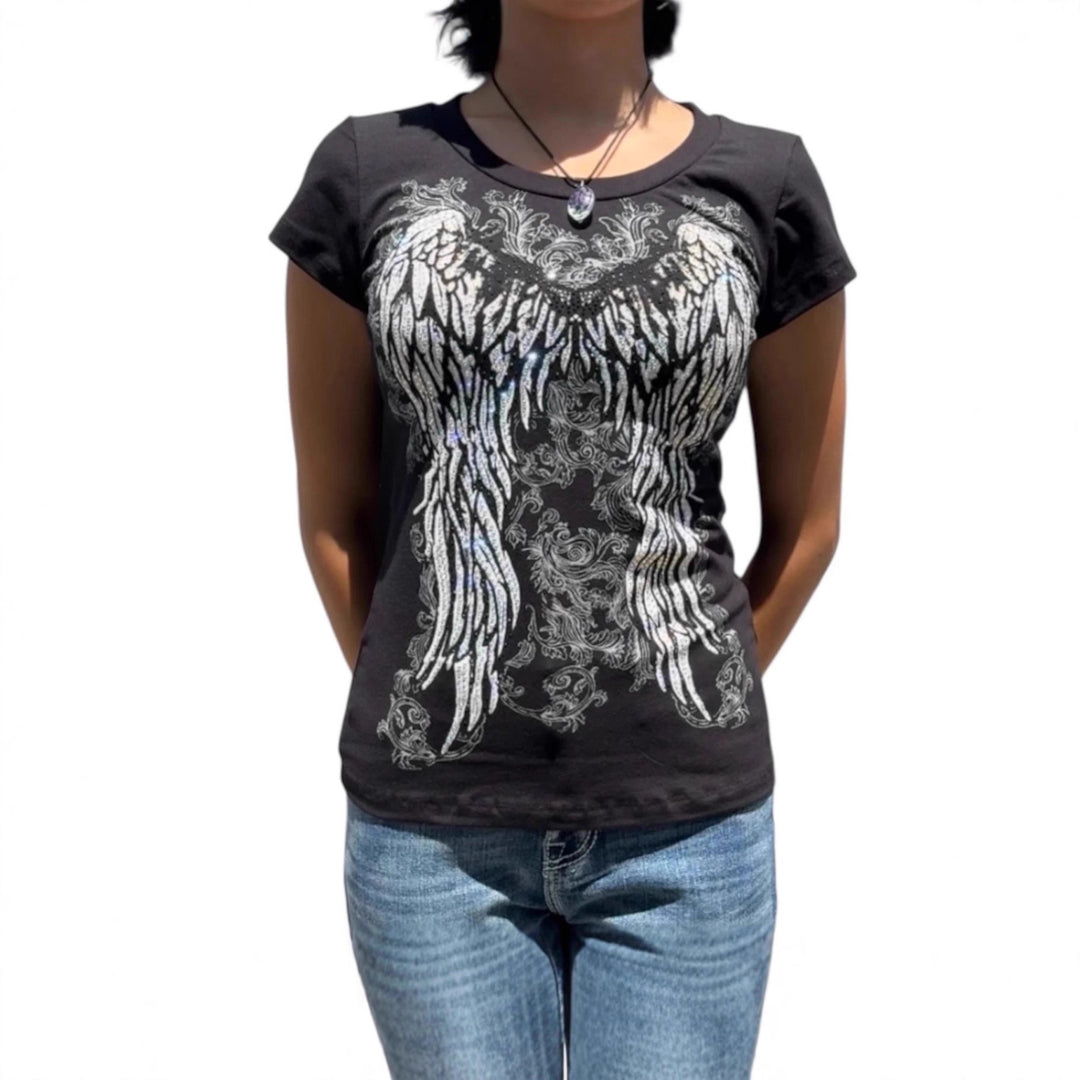 Damen T-Shirt mit Engelprint EB