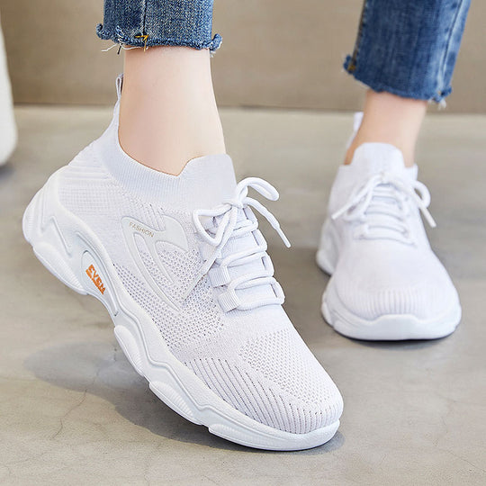Damen Schnürfreizeitschuhe mit atmungsaktivem Mesh-Obermaterial EB