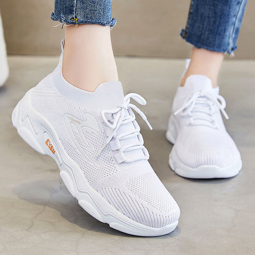 Damen Schnürfreizeitschuhe mit atmungsaktivem Mesh-Obermaterial EB