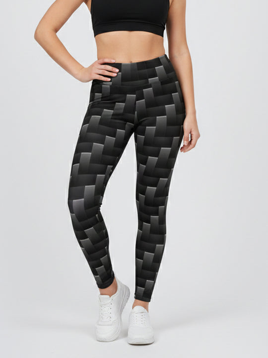 Damen Sportlegging mit stilvollem grafischen Design EB