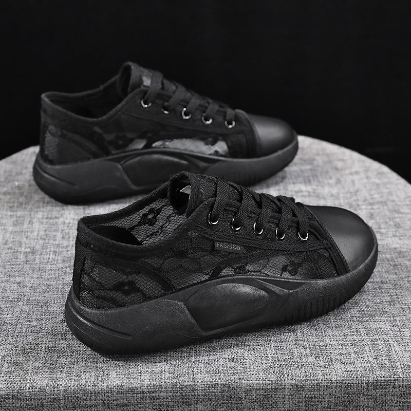 Damen Atmungsaktive Freizeitsneaker mit floralem Design und flexibler Sohle EB