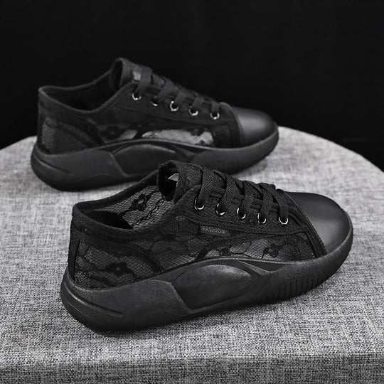 Damen Atmungsaktive Freizeitsneaker mit floralem Design und flexibler Sohle EB