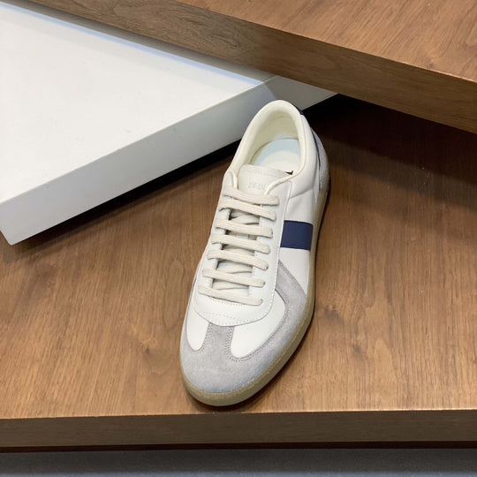 Damen modische Sneakers mit hochwertiger Leder- und Wildlederkombination EB