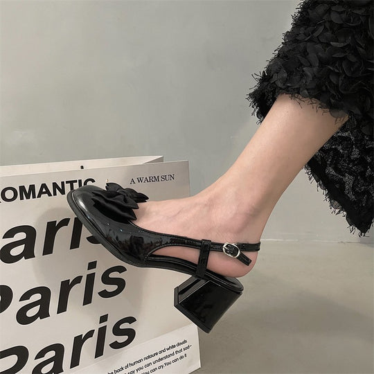 Damen Sling Heels mit floralem Akzent EB