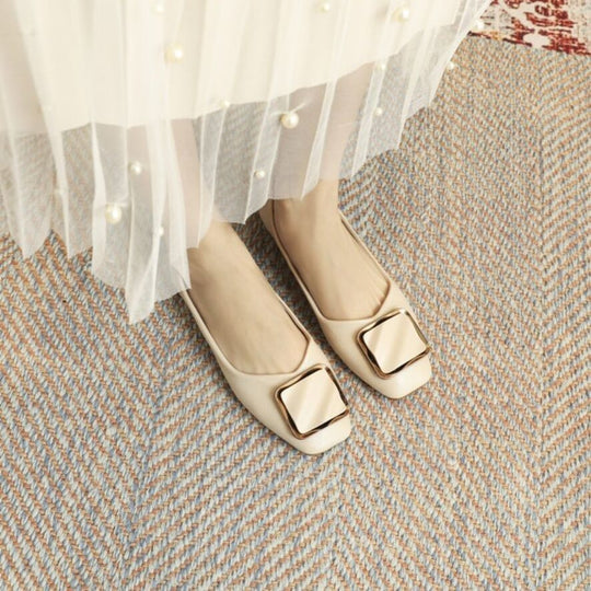 Damen Ballerinas mit elegantem Schnallenakzent EB