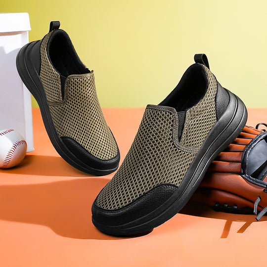 Damen Atmungsaktive Sneakers mit elastischem Einschlupf und rutschfester Sohle EB