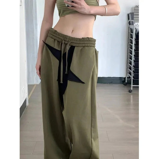 Damen Bequeme und lässige weite Jogginghose mit elastischem Bund und praktischen Taschen EB