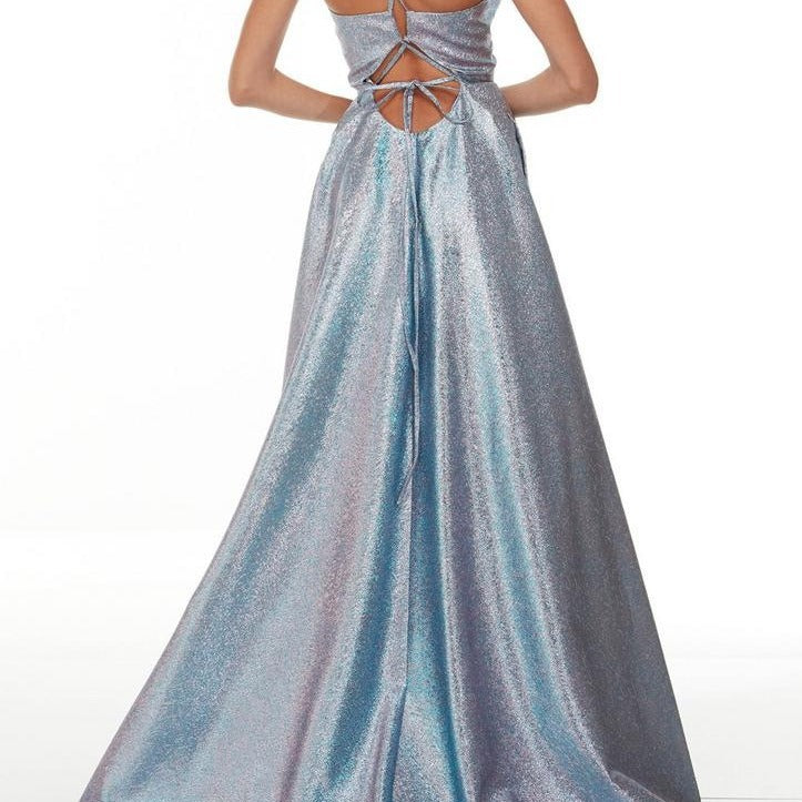 Damen Glamouröses Abendkleid mit seitlichem Schlitz EB