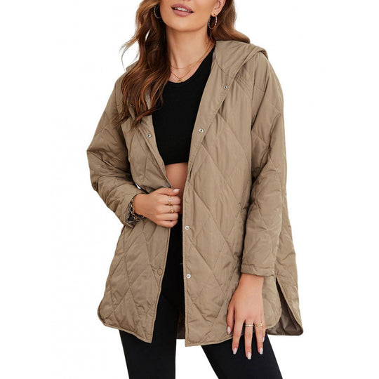 Damen warme Steppjacke mit Kapuze EB