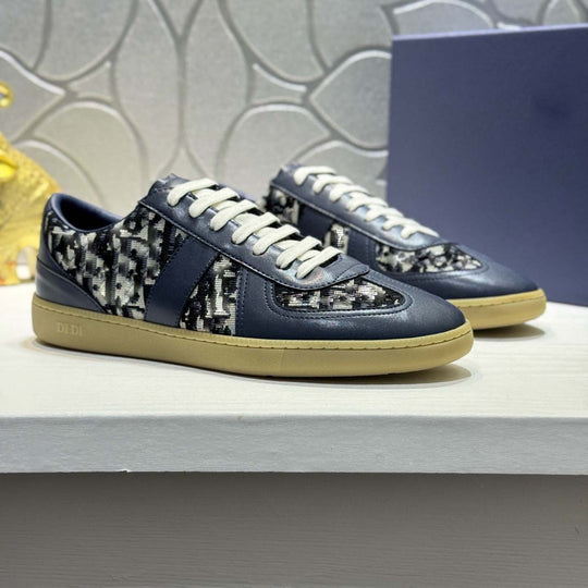 Damen Sneakers aus hochwertigem Leder mit elegantem Muster und rutschfester Sohle EB