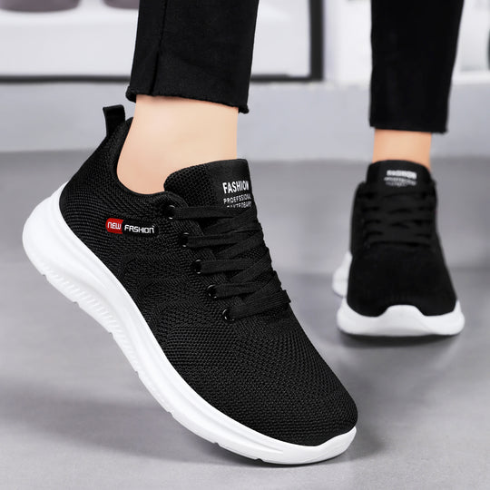 Damen Sportliche Sneakers mit atmungsaktivem Mesh-Obermaterial und dämpfender Laufsohle EB