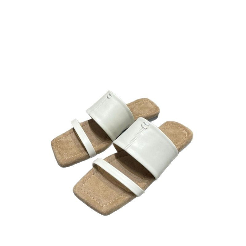 Damen elegante und komfortable Riemensandalen mit flachem Absatz EB