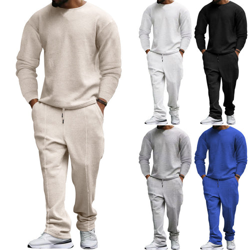 Herren Bequemer Freizeitpullover mit passender Chinohose EB