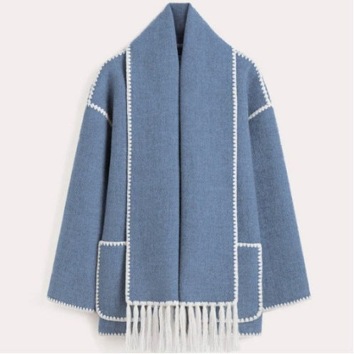Damen Fransenjacke mit eleganter Saumverzierung EB