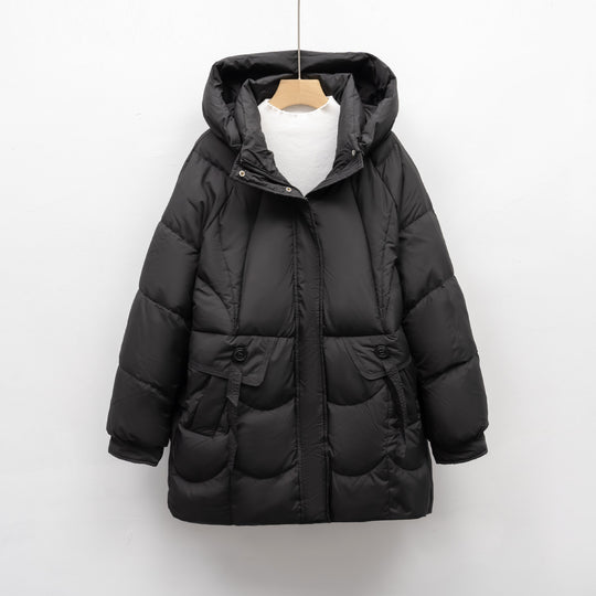 Damen bequeme Steppjacke mit Kapuze EB