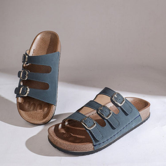 Damen Komfortable Riemensandalen mit verstellbaren Schnallen EB