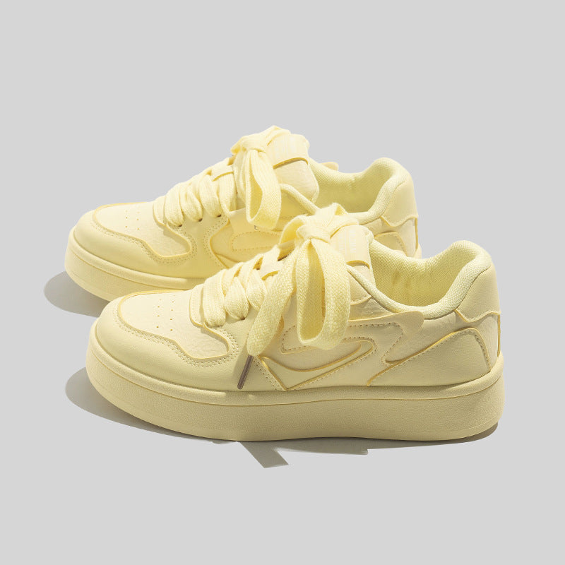 Damen Modische Plataforma Sneakers mit weicher Dämpfung EB