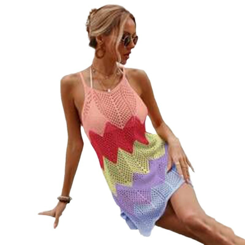 Damen modernes gehäkeltes Strandkleid EB