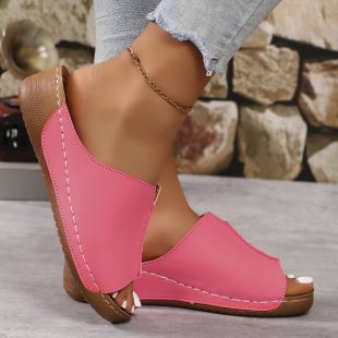 Damen entspannte Zehentrenner-Sandalen mit weichem Fußbett EB