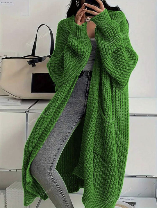 Damen Strickmantel im Oversized-Stil EB