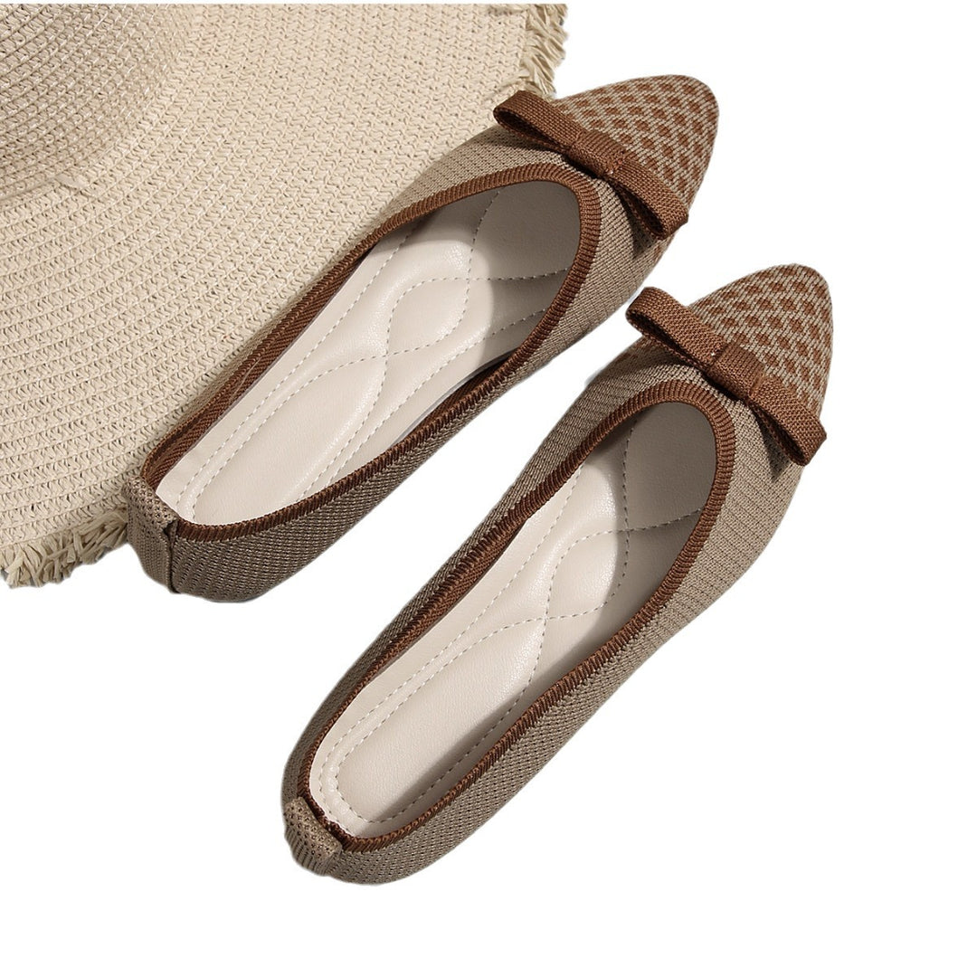 Damen spitze Ballerinas mit dekorativem Schleifen-Detail EB