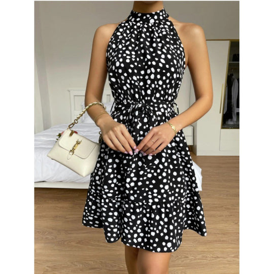 Damen Sommerkleid mit Rüschen und halben Ärmeln EB