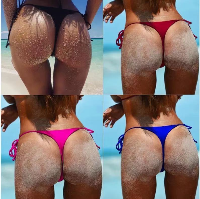 Damen Bikini-Höschen mit ultra-hohem Schnitt und verstellbaren Trägern EB