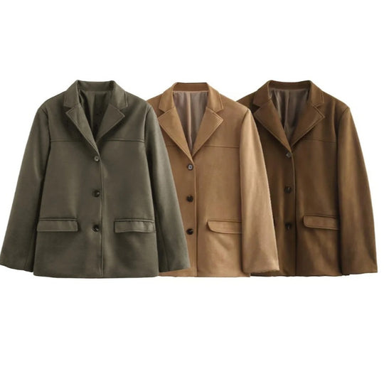 Damen elegante und bequeme Blazerjacke EB