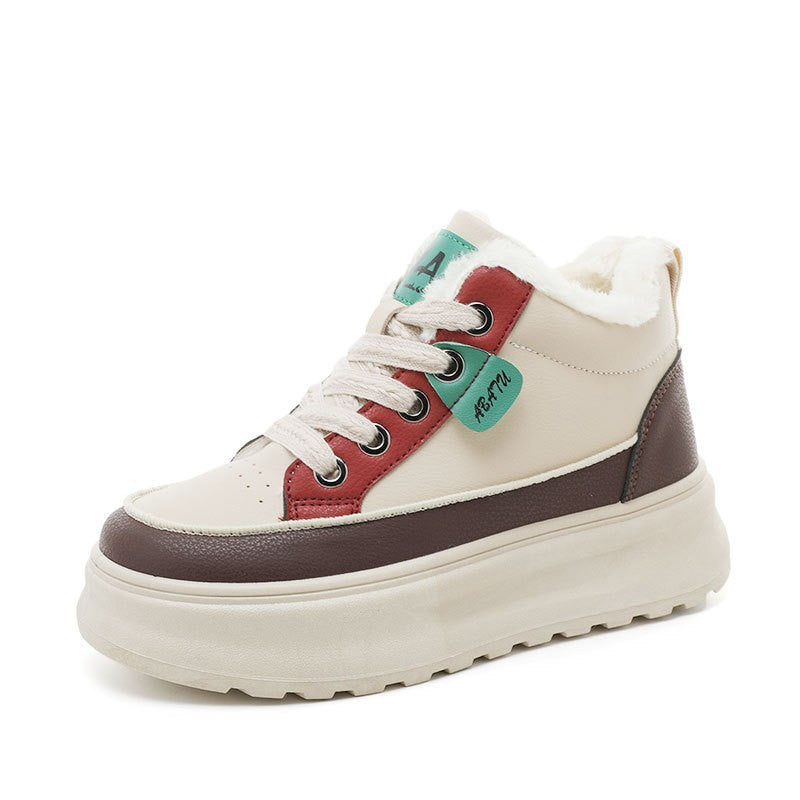 Damen High-Top Sneakers mit kuscheligem Innenfutter und rutschfester Sohle EB