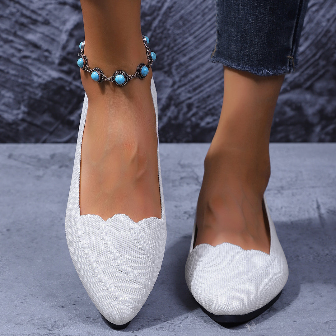 Damen Ballerinas mit elegantem Herz-Ausschnitt EB