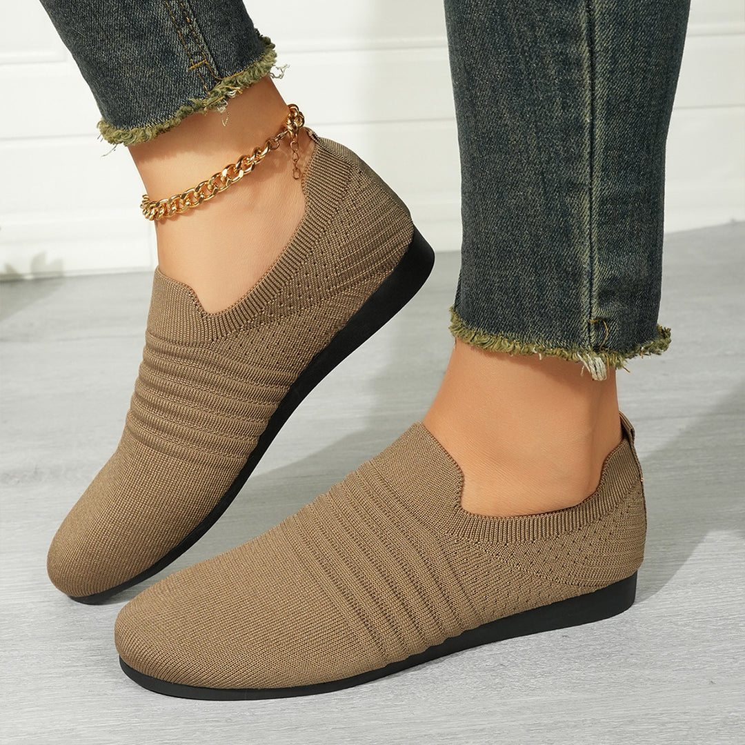 Herren nan atmungsaktiver Strick-Slip-On Sneaker mit elastischem Einstieg und gepolstertem Komfortfußbett EB