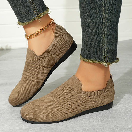 Herren nan atmungsaktiver Strick-Slip-On Sneaker mit elastischem Einstieg und gepolstertem Komfortfußbett EB