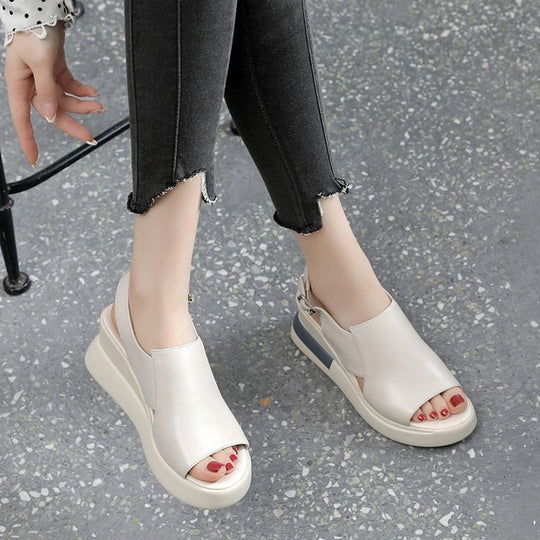 Damen Komfortable Sling-Sandalen mit doppelter Riemenführung EB