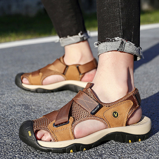 Herren Outdoor Sandalen mit rutschfester Sohle und verstellbarem Riemensystem EB