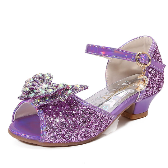 Mädchen Elegante Ballerina Sandalen mit Glitzer und Strass EB