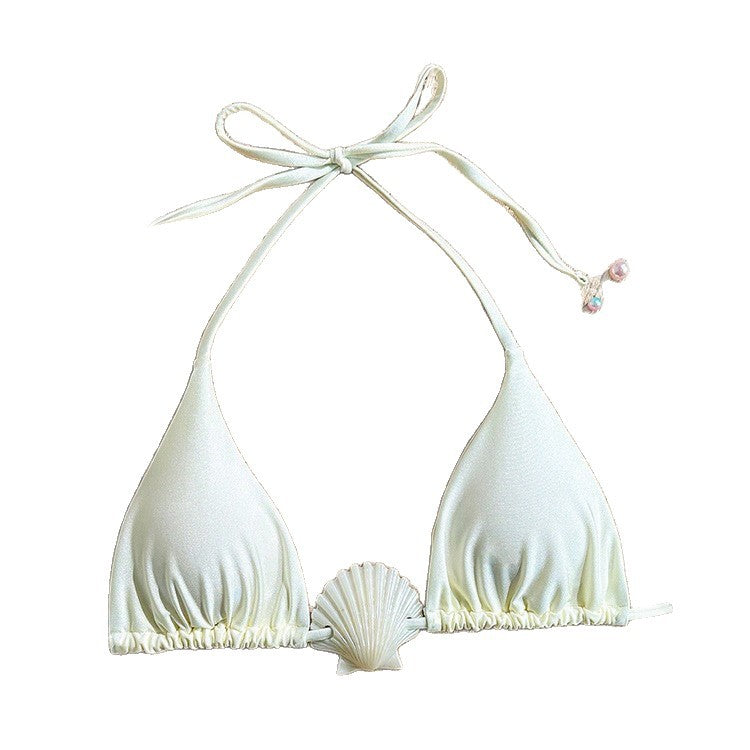 Damen Triangel-Bikini mit romantischem Muschel-Detail EB