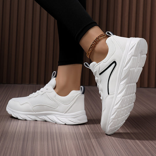 Damen Sportliche Sneakers mit atmungsaktiver Mesh-Oberfläche und stoßdämpfender Sohle EB