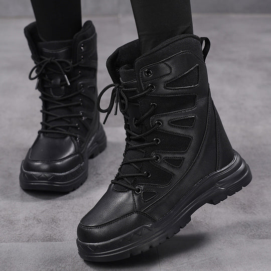 Damen Sportliche Winterstiefel mit hohem Schaft und rutschfester Sohle EB