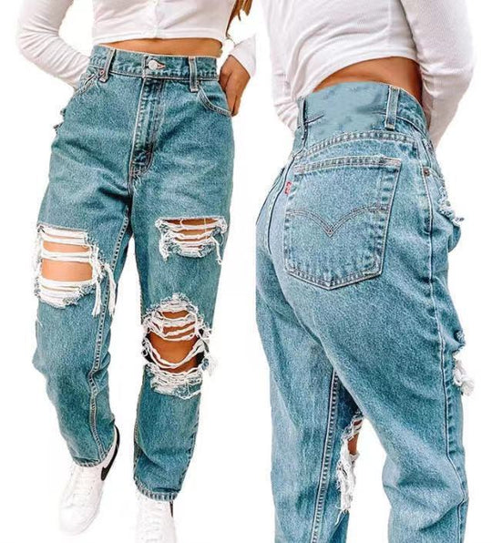 Damen destroyed Jeans EB