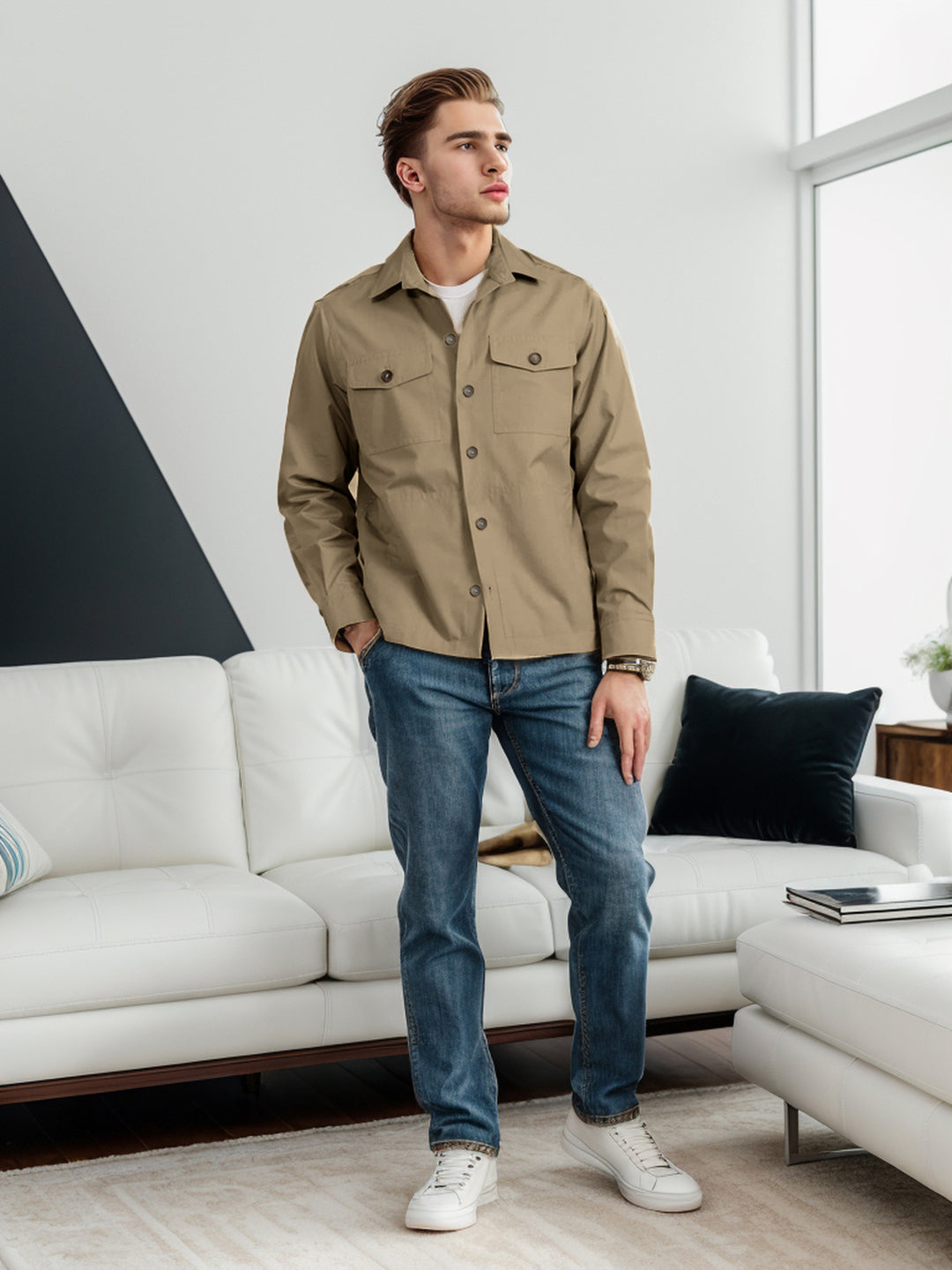 Herren lässige Utility-Jacke EB