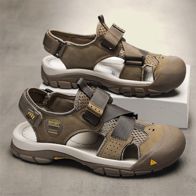 Herren Sportliche Outdoor-Sandalen mit verstellbarem Riemen und rutschfester Sohle EB