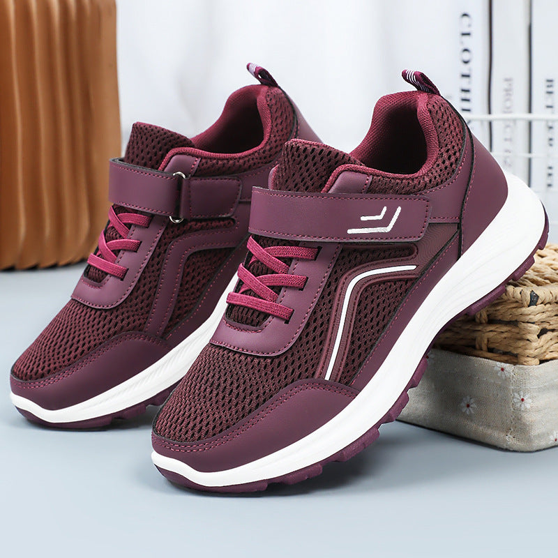 Herren nan atmungsaktiver Mesh-Freizeitsneaker mit Klettverschluss, ergonomischer EVA-Zwischensohle und profiliertem Gummi-Outdoorsohle EB
