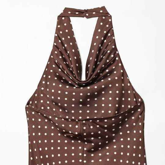 Damen Schal im eleganten Design mit Punkten und kontrastierenden Akzenten EB
